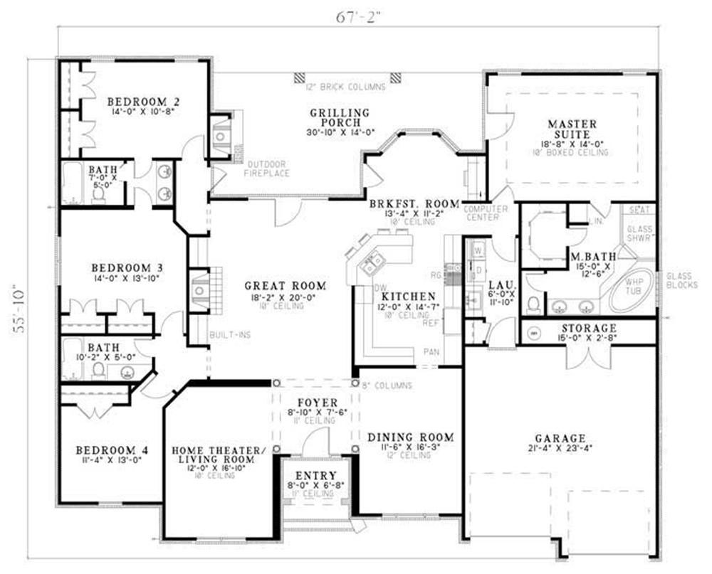 Traditional House Plans Home Design 153 1210 ThePlanCollection